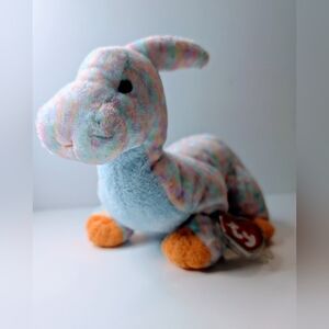 TY Pluffies Clomps Dinosaur Tylux Pastel Spots 10" Plush Stuffed Animal NWT